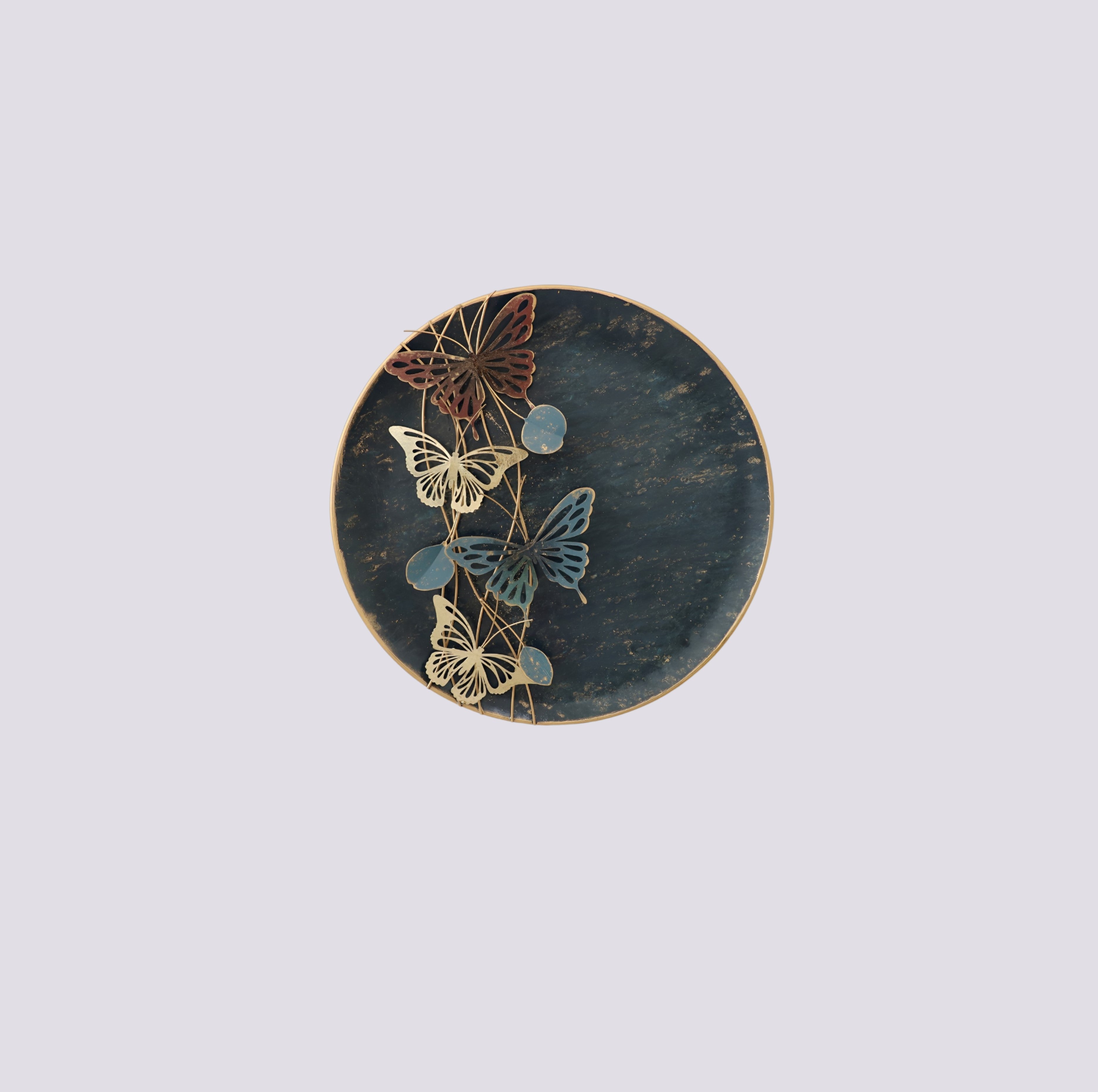 Metal Wall Art - Butterfly Plate HW02958