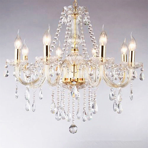 Chandelier Golden Clear 8 heads