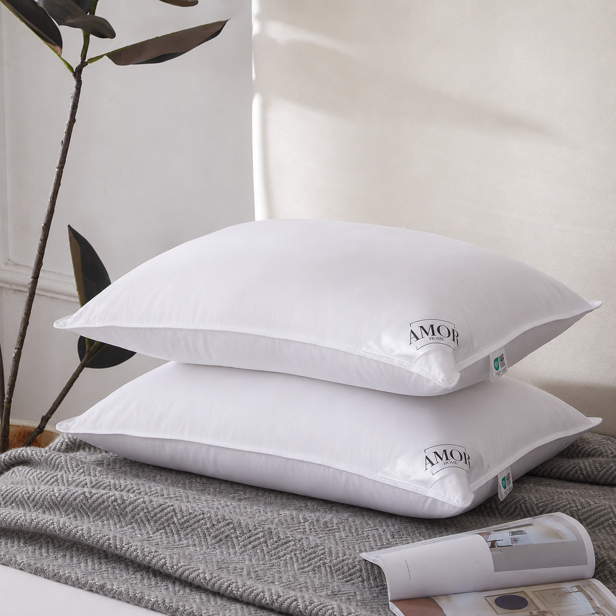 Heritage 100% cotton Cover Premium Hotel-Style Pillow