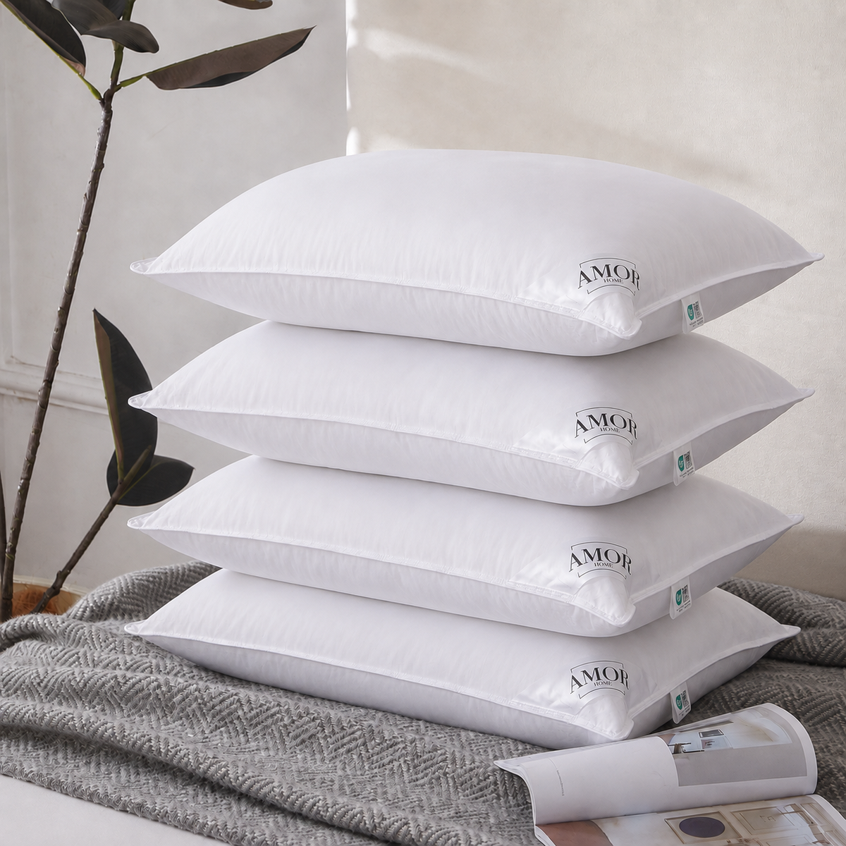 Heritage 100% cotton Cover Premium Hotel-Style Pillow