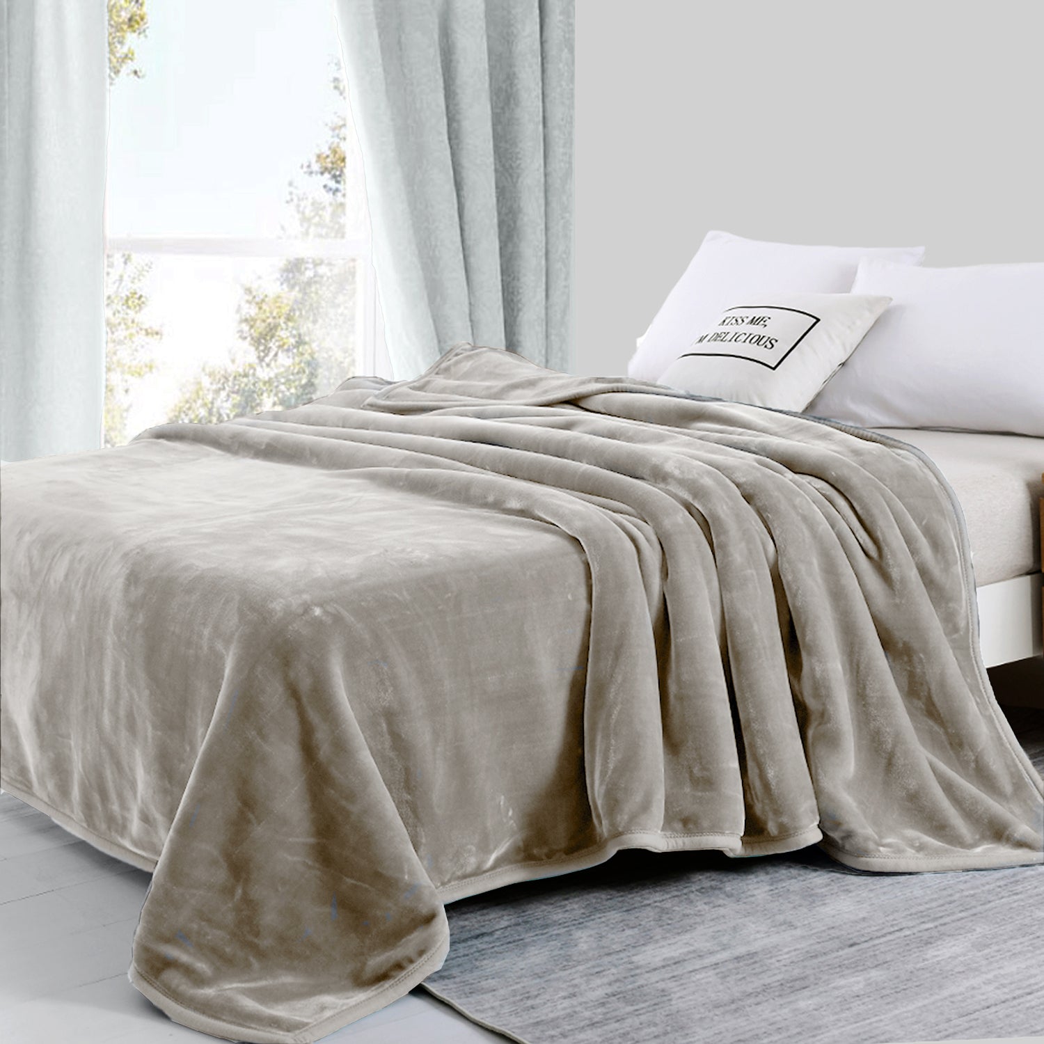 Two-Ply Soft Warm Mink Blanket 750GSM Queen Bed Extra Thick Warm