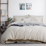 Luxurious Linen Cotton Quilt Cover Set Queen King