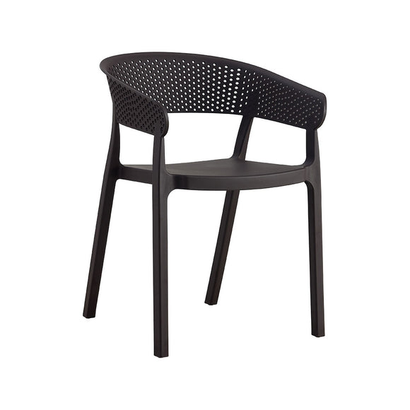 2 Piece Dining/Cafe  chair with armrest  in Black