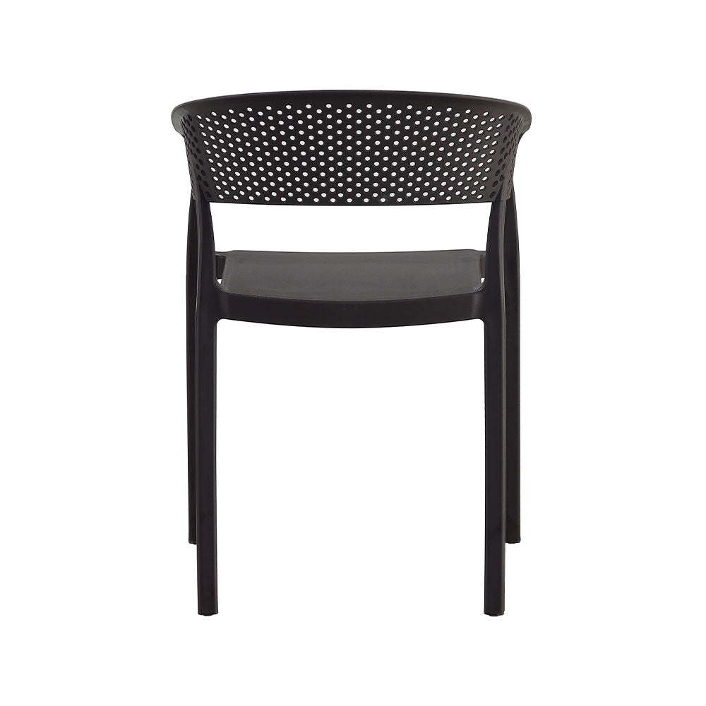 2 Piece Dining/Cafe  chair with armrest  in Black