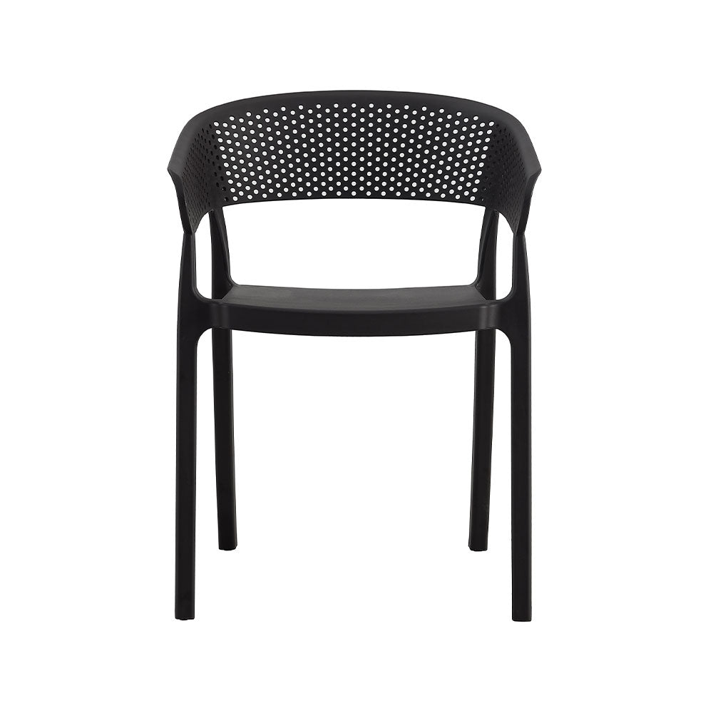 2 Piece Dining/Cafe  chair with armrest  in Black