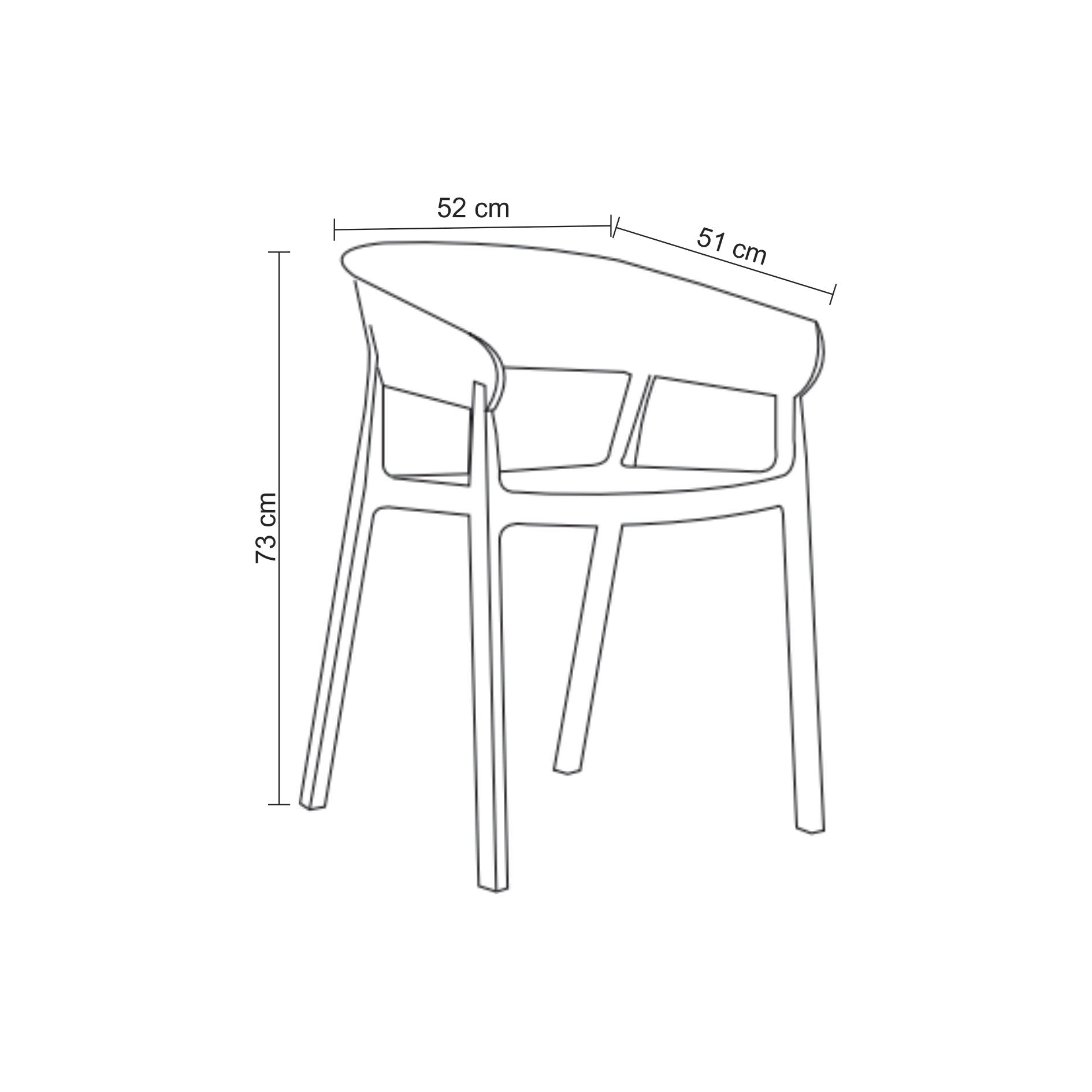 2 Piece Dining/Cafe  chair with armrest  in Black
