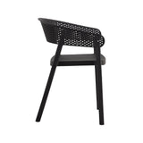 2 Piece Dining/Cafe  chair with armrest  in Black