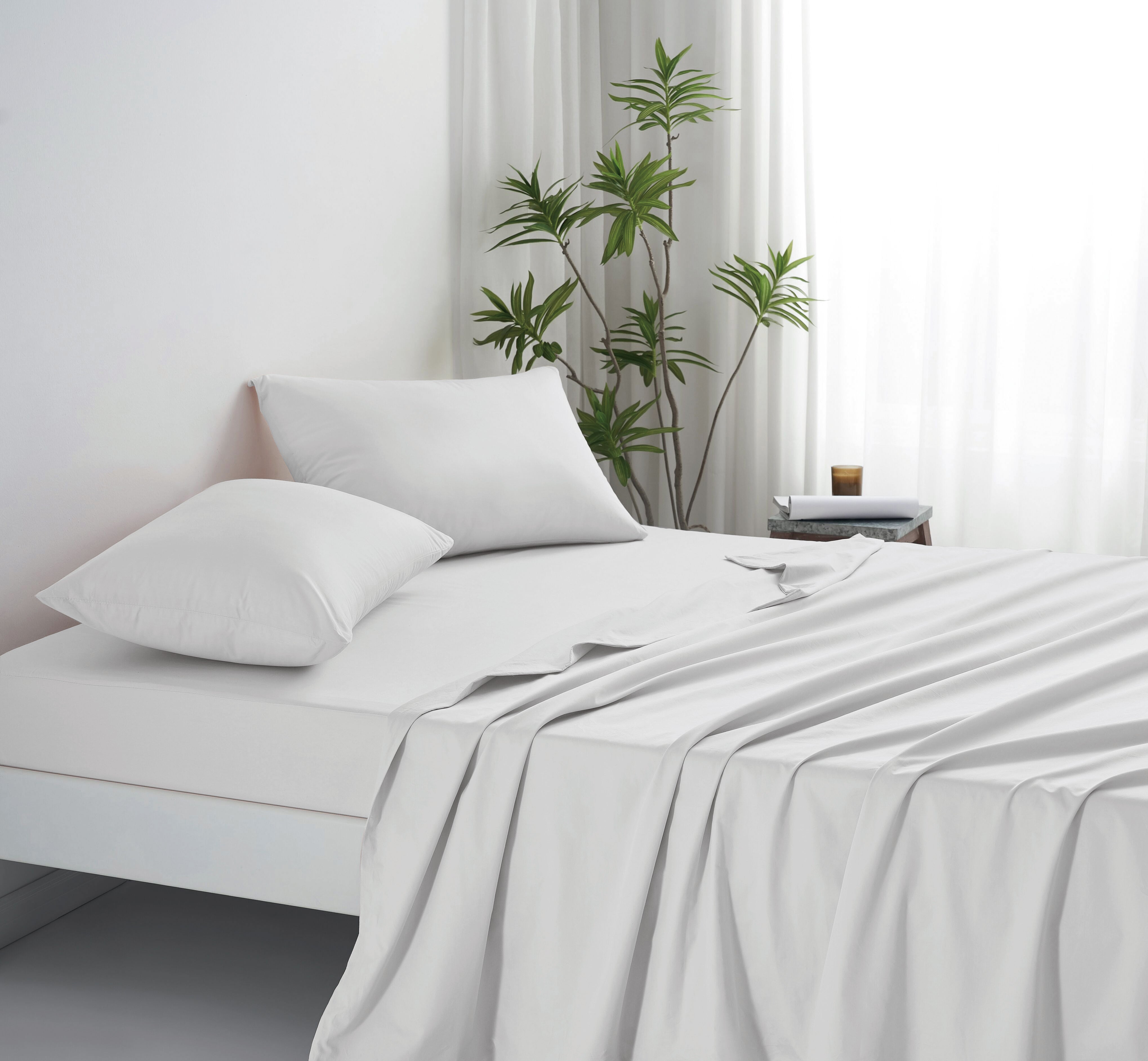 1000TC Bamboo Cotton Sheet Sets Fitted Flat Sheet Pillowcases All Size