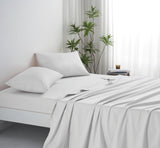 1000TC Bamboo Cotton Sheet Sets Fitted Flat Sheet Pillowcases All Size