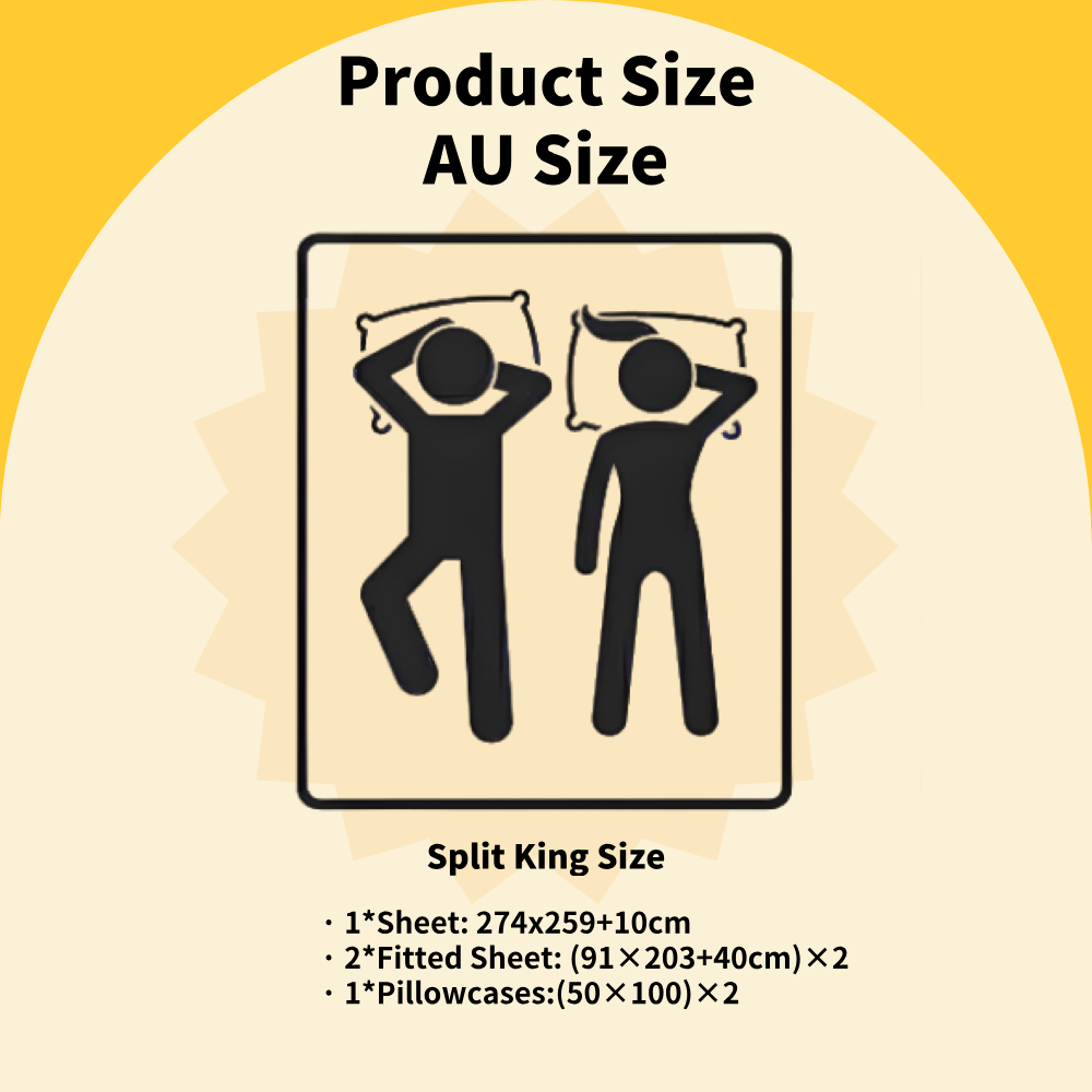 Comfort Split King Sheet Set  Wrinkle Free Microfiber, Dual Fitted Sheets