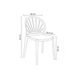 4 Piece Dining/Cafe  Chair in Black
