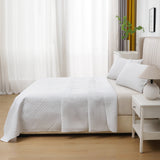 Home Fashion Geometry 3 PCS Soft Premium Bed Embossed Coverlet