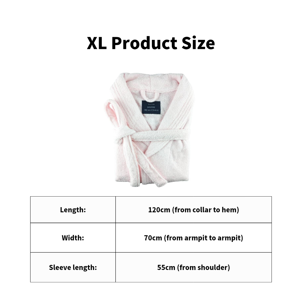 XLarge Size Egyptian Cotton Terry Toweling Bathrobe