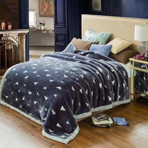 Two-Ply Soft Warm Mink Blanket 750GSM Queen Bed Extra Thick Warm