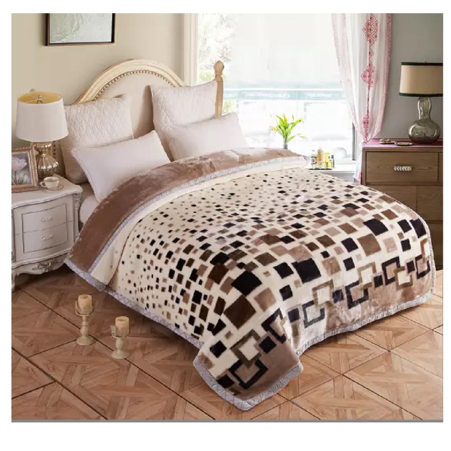 Two-Ply Soft Warm Mink Blanket 750GSM Queen Bed Extra Thick Warm