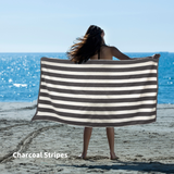 Striped Cotton Soft Highly Absorbent Terry Cloth Beach Towel