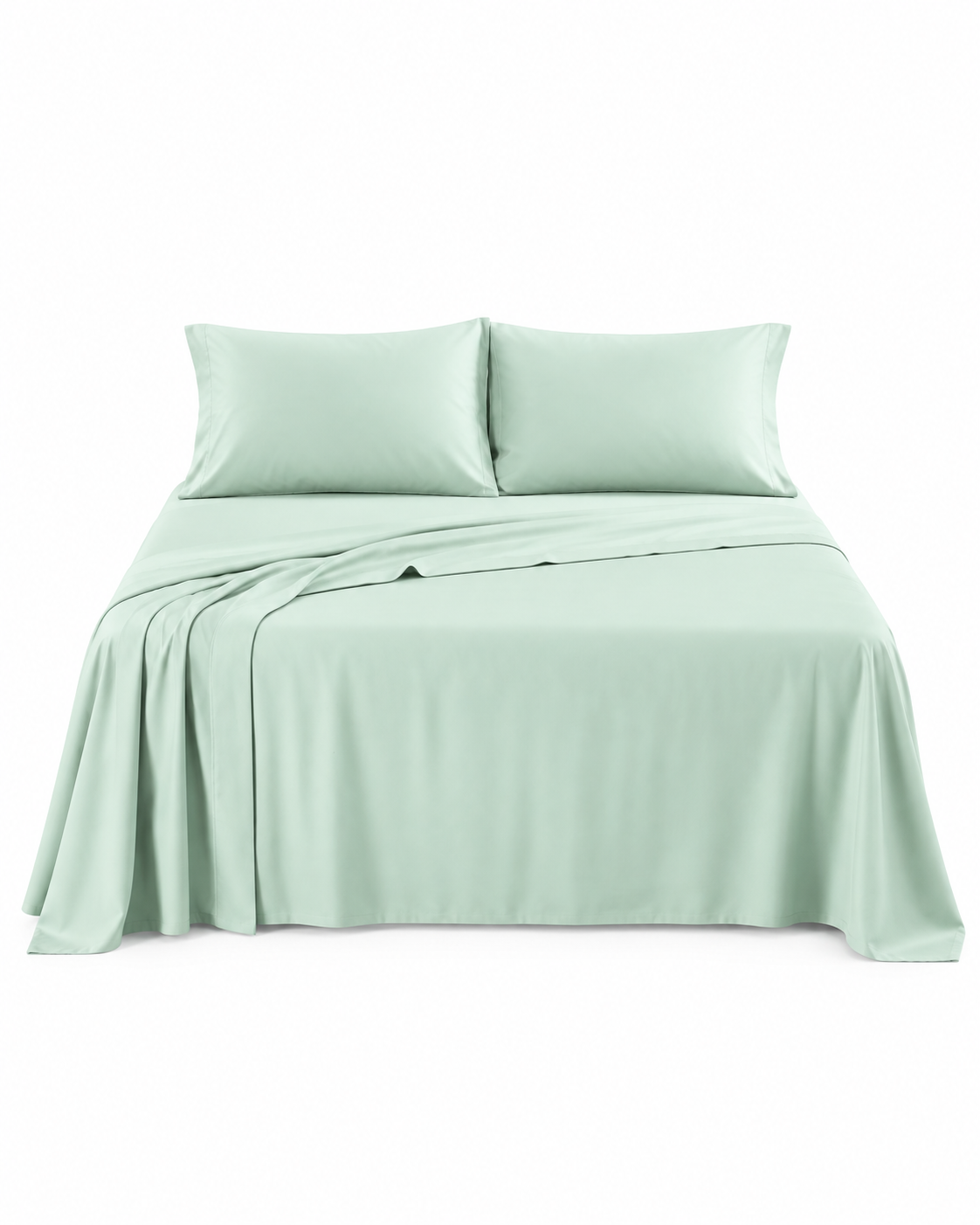 1200TC Hotel Quality Soft Cotton Rich Sheet Sets Pillowcases Silky Touch All Size Mint