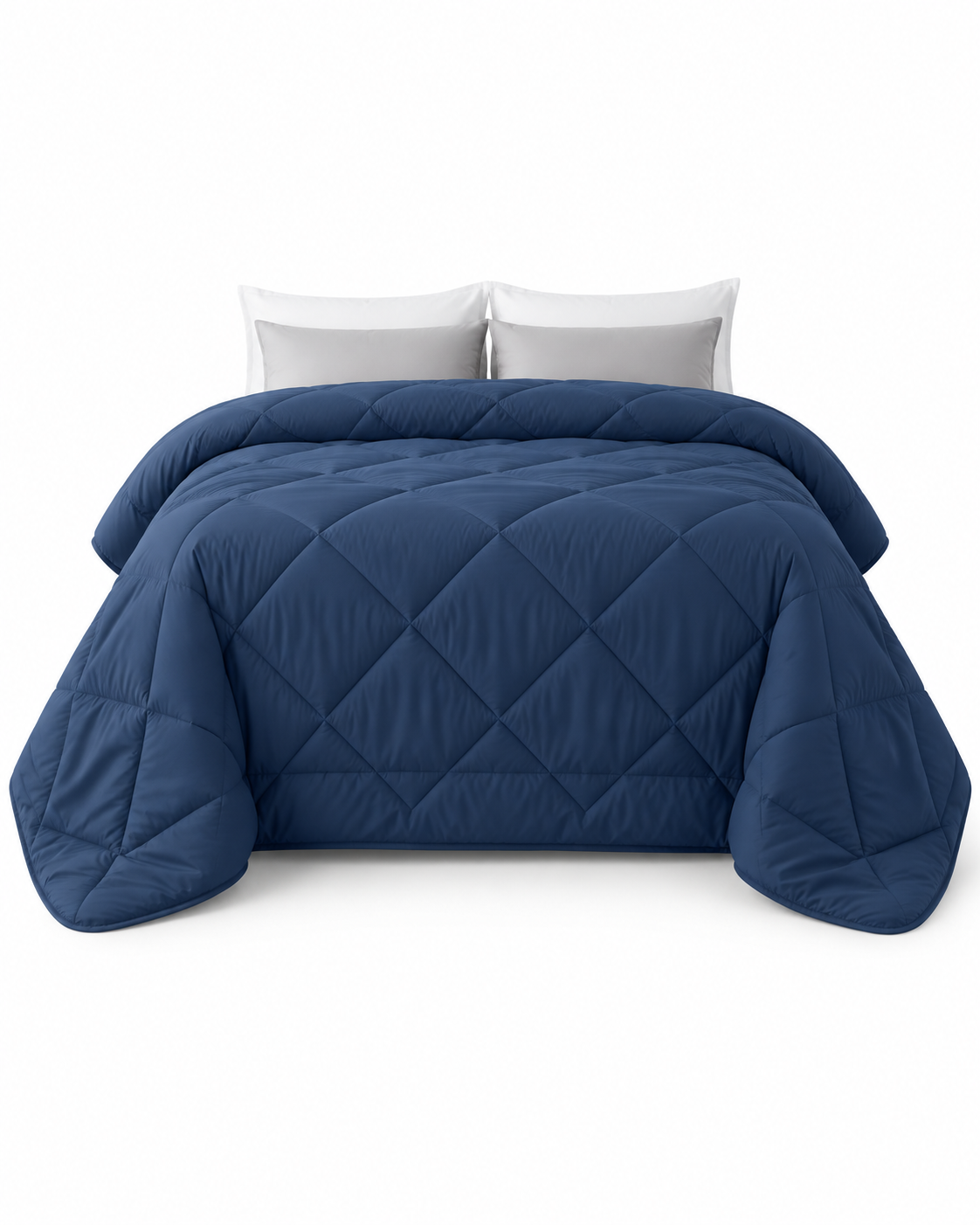 Solid Bedding Comforters, Down Alternative Bamboo Comforter Quilt Blanket Navy