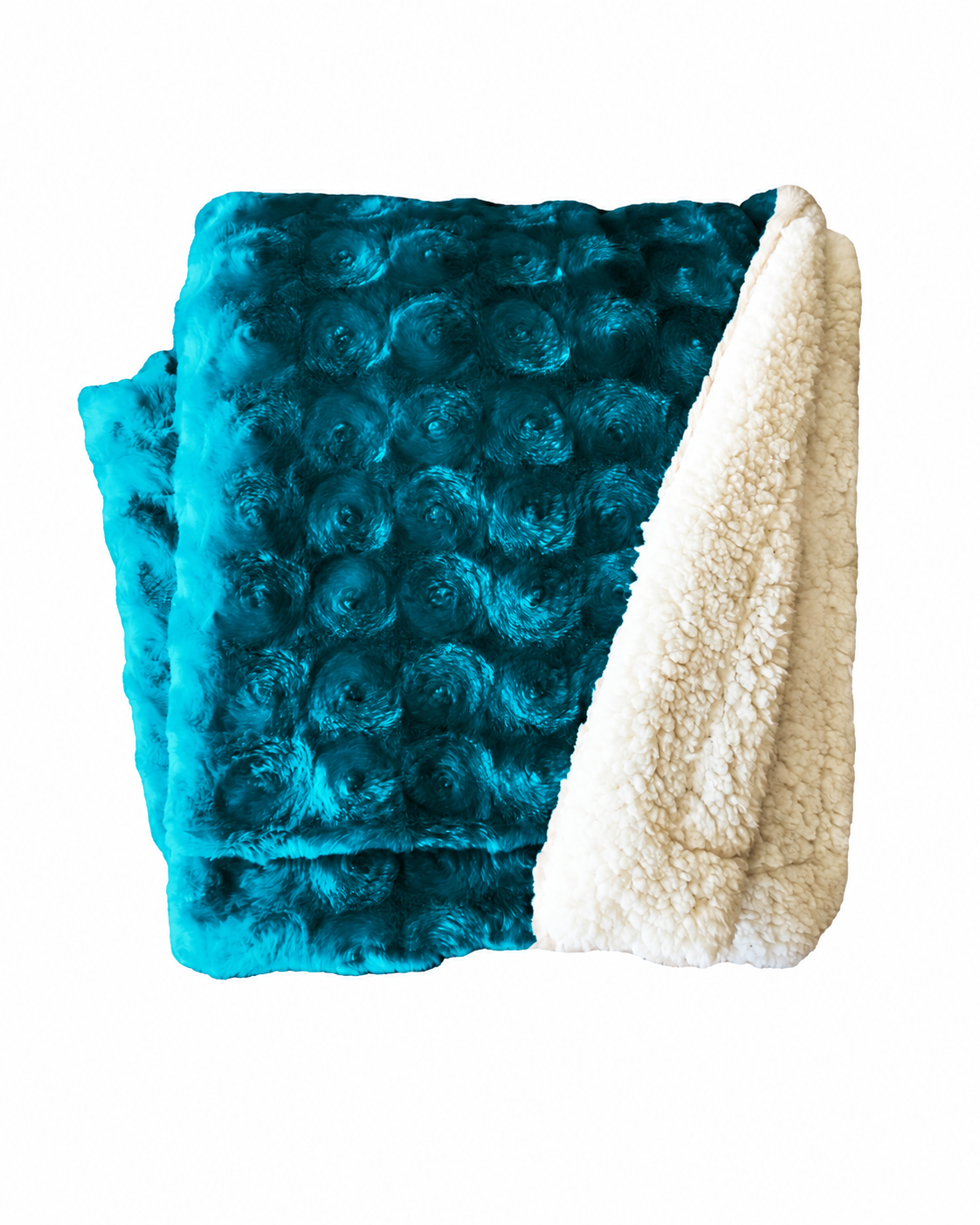 Home Fashion Plush Fleece Sherpa Backed Reversible Throw Blanket
