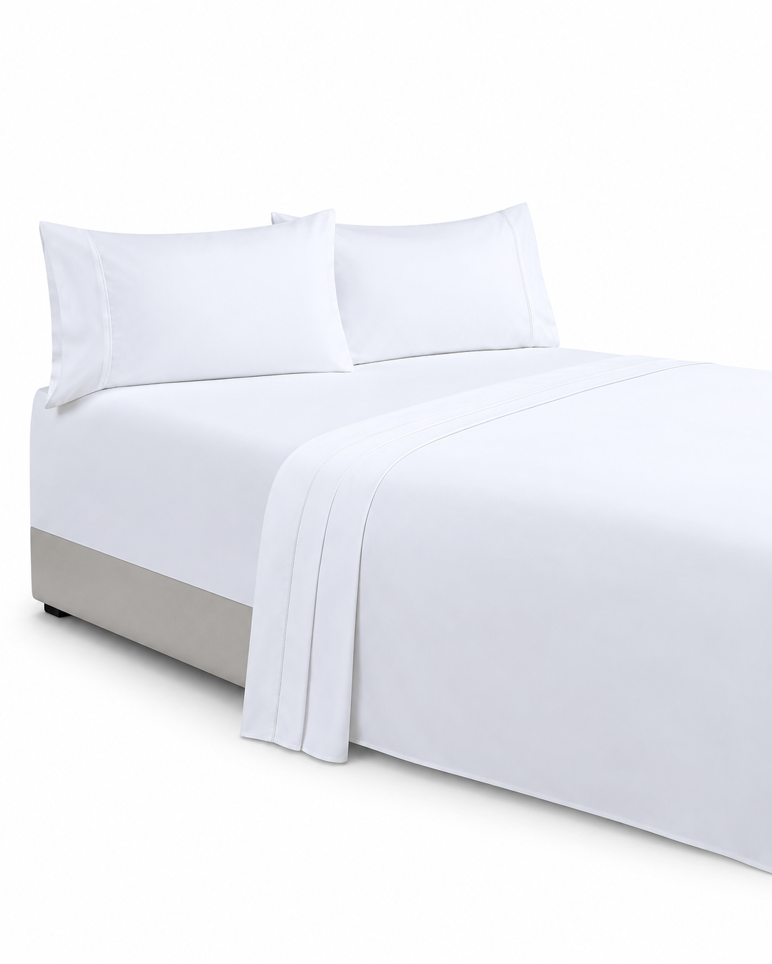1000TC 100% Premium Egyptian Cotton Sheet Sets Fitted Flat Sheet Pillowcases All Size White