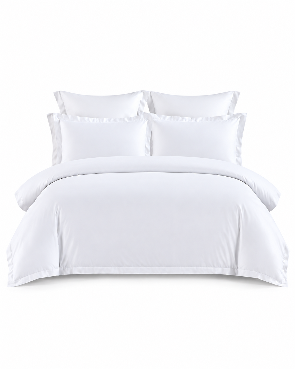 400TC 100% Premium Egyptian Cotton Duvet Cover & Fitted Sheet Set Pillowcases All Sizes White