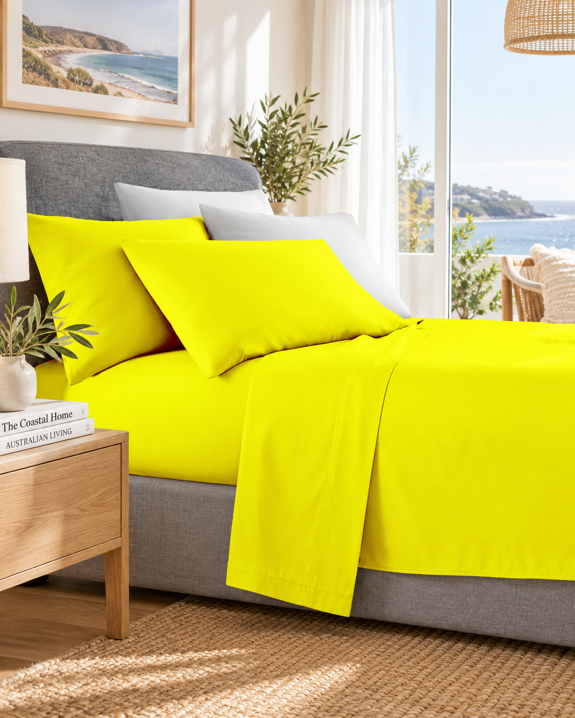 Belisma Ultra Soft Microfibre Sheet Sets Wrinkle Free All Size Yellow