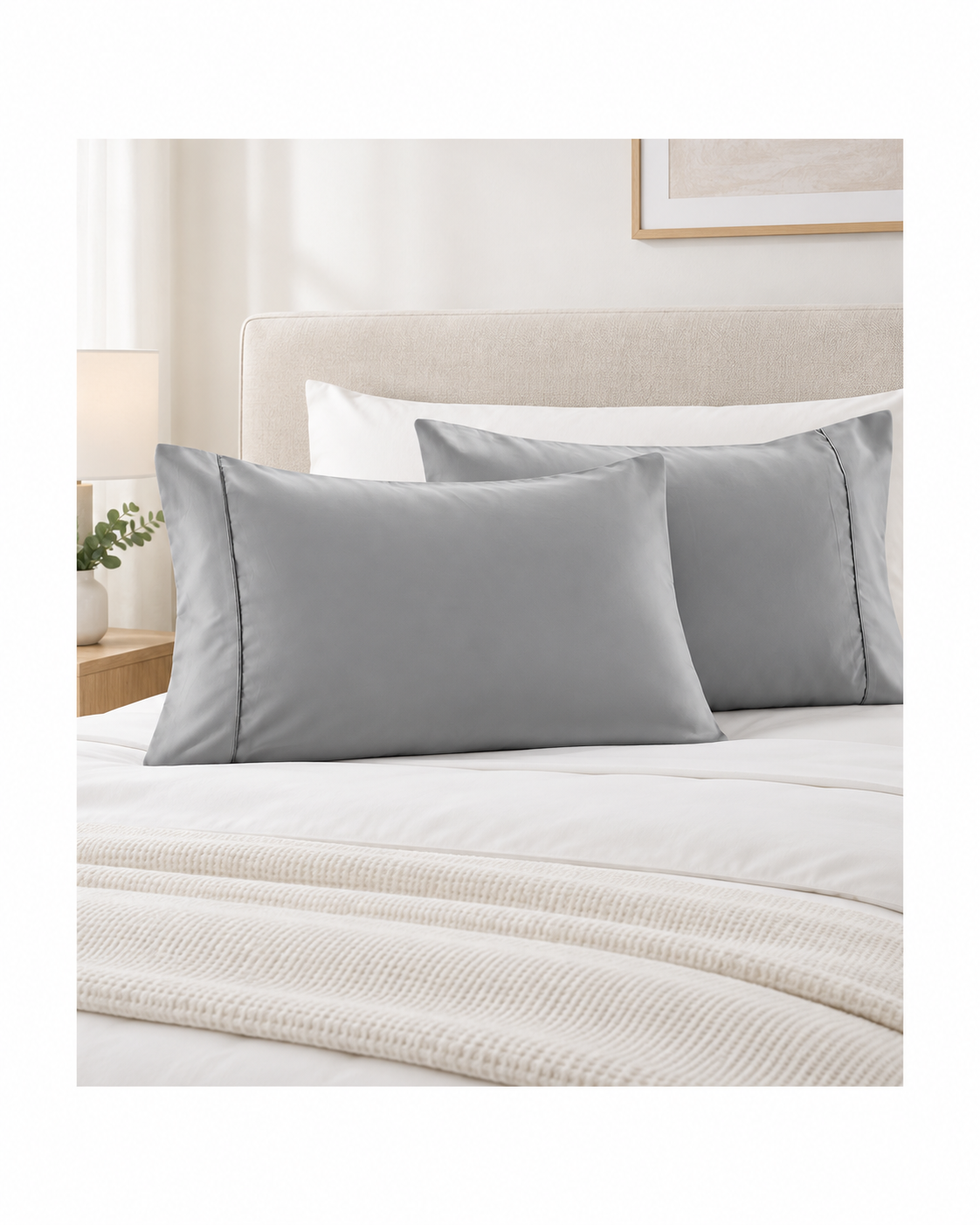 400 Thread Count Bamboo Cotton Twin Pack Pillowcase
