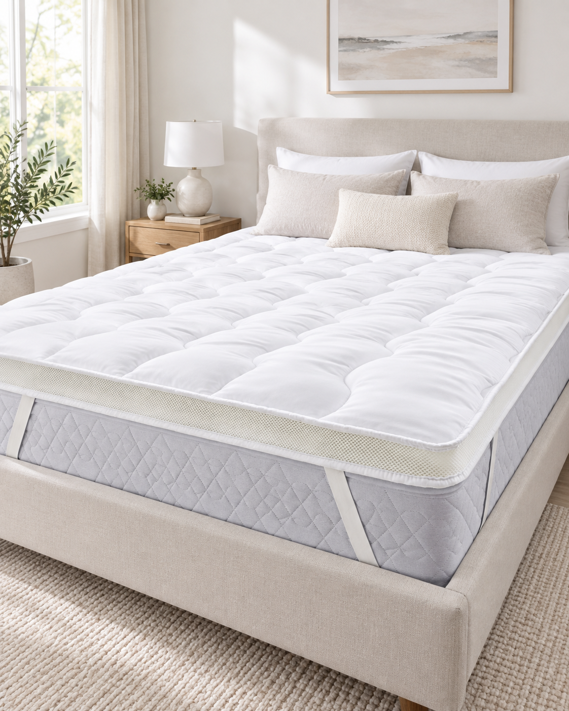 Airmax Bamboo Mattress Topper Bed 1000GSM