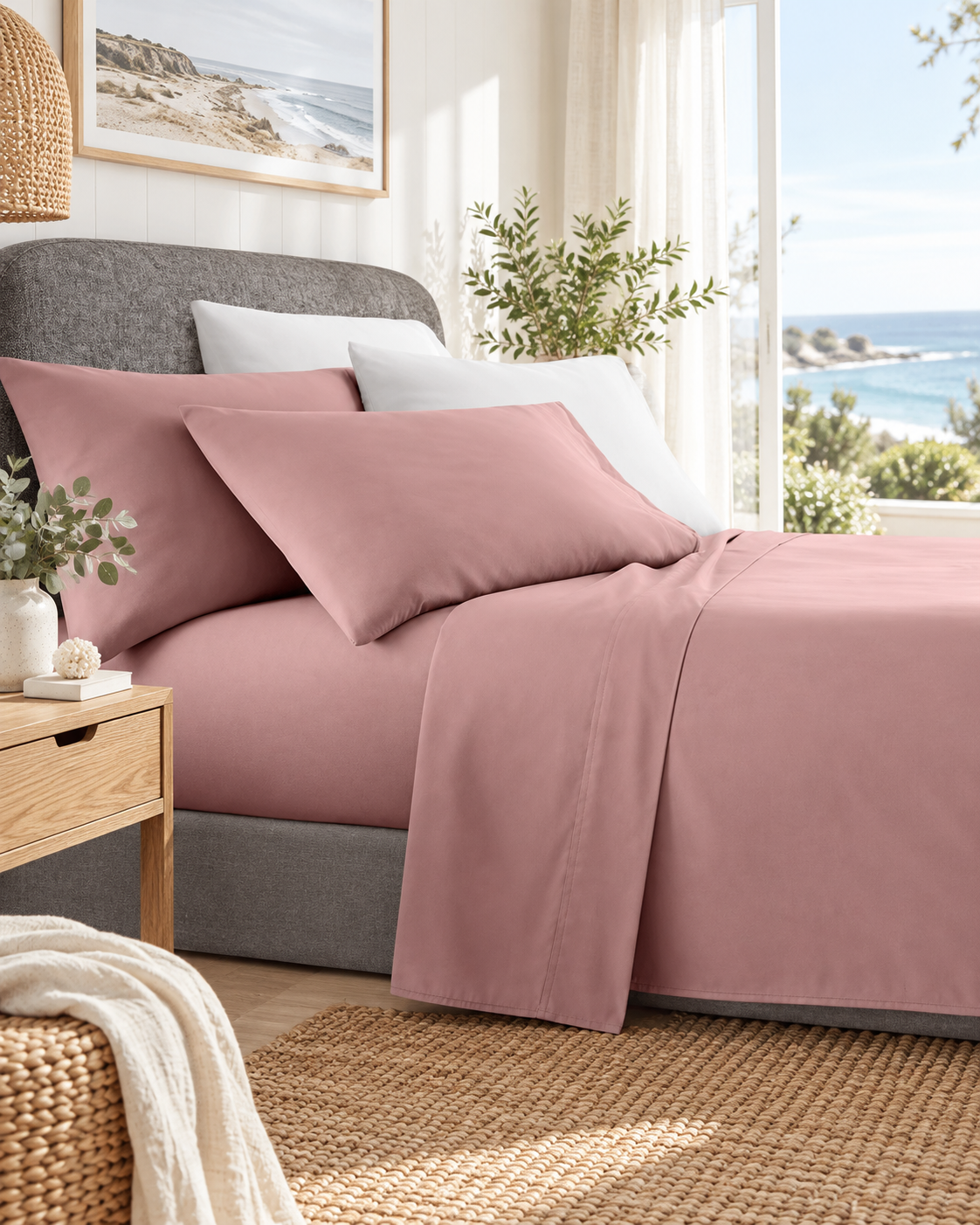 Belisma Ultra Soft Microfibre Sheet Sets Wrinkle Free All Size Rose Gold