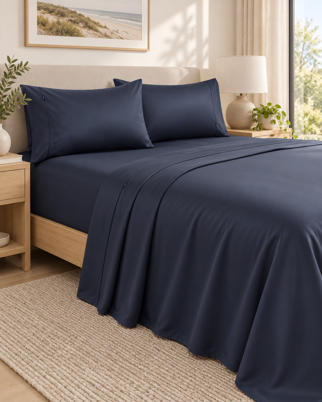 1000TC 100% Premium Egyptian Cotton Sheet Sets Fitted Flat Sheet Pillowcases All Size Charcoal