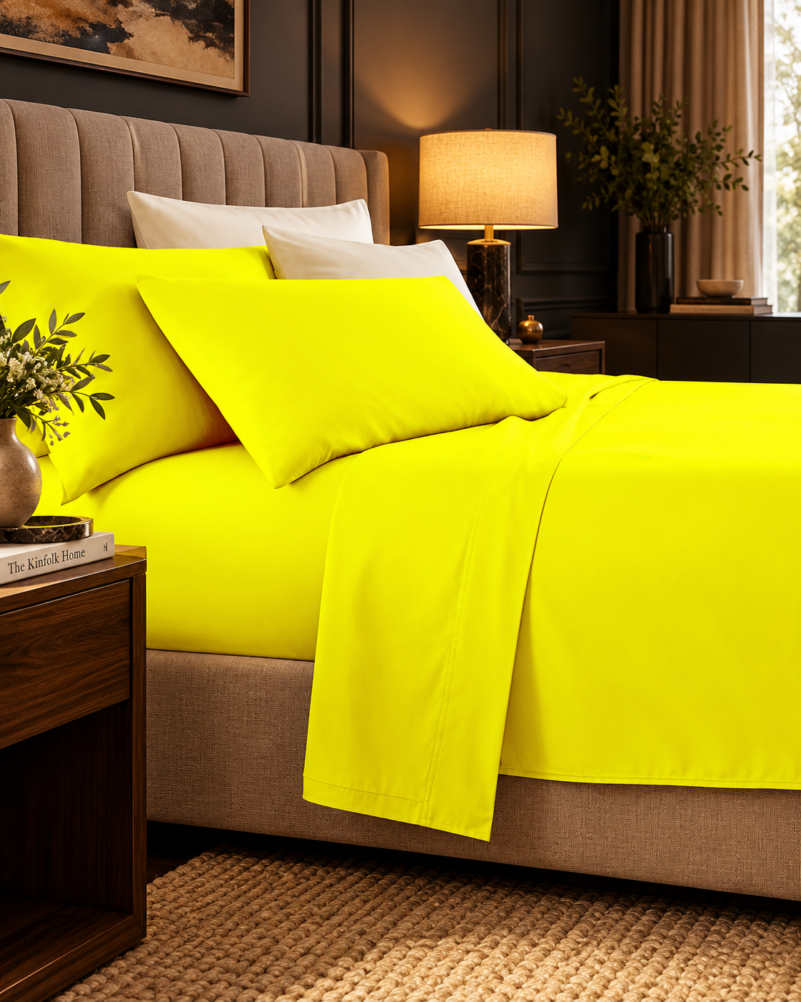 Belisma Ultra Soft Microfibre Sheet Sets Wrinkle Free All Size Yellow