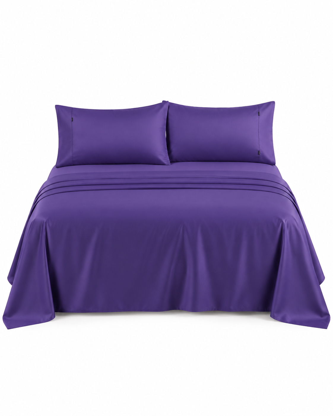 1000TC 100% Premium Egyptian Cotton Sheet Sets Fitted Flat Sheet Pillowcases All Size Violet
