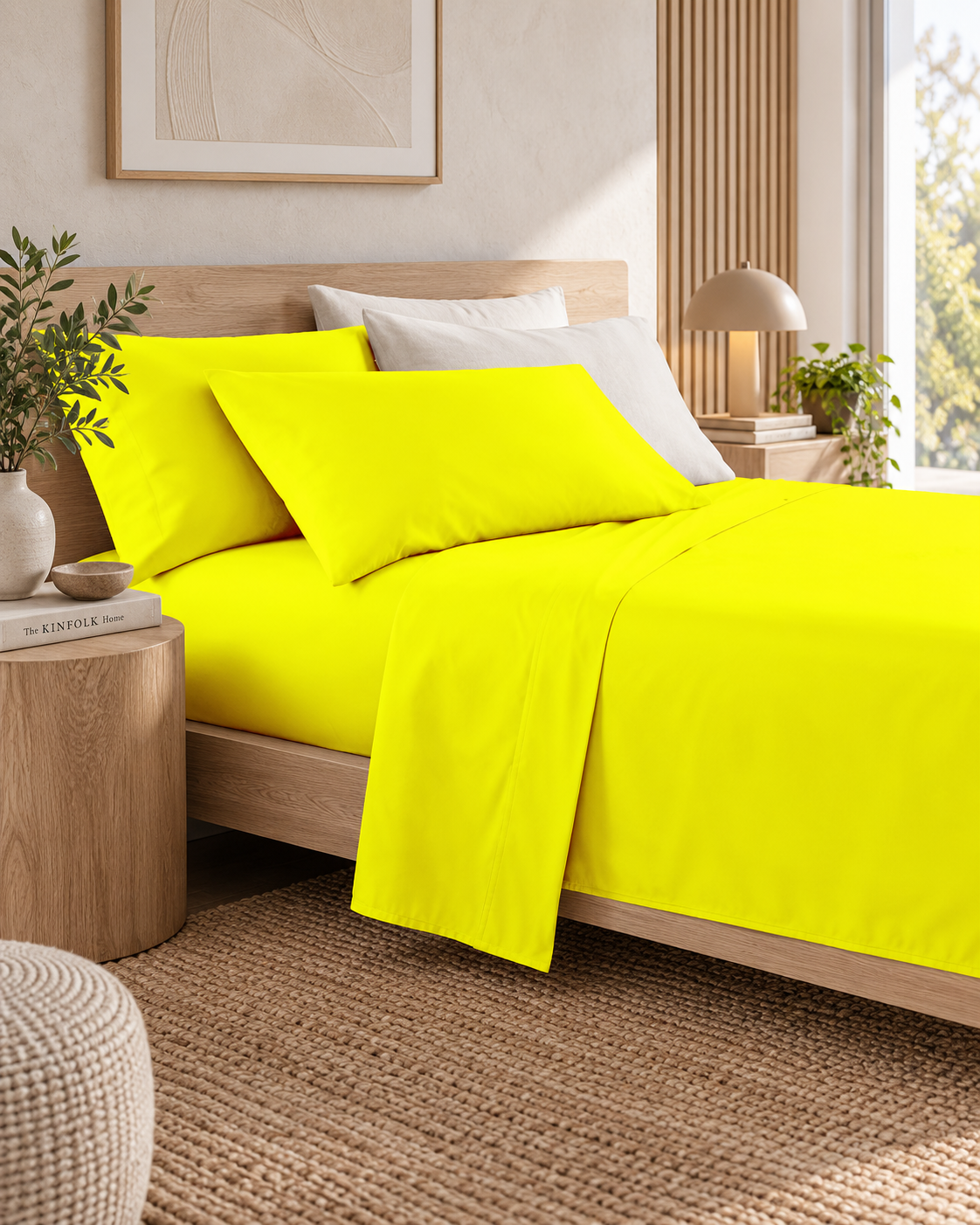 Belisma Ultra Soft Microfibre Sheet Sets Wrinkle Free All Size Yellow