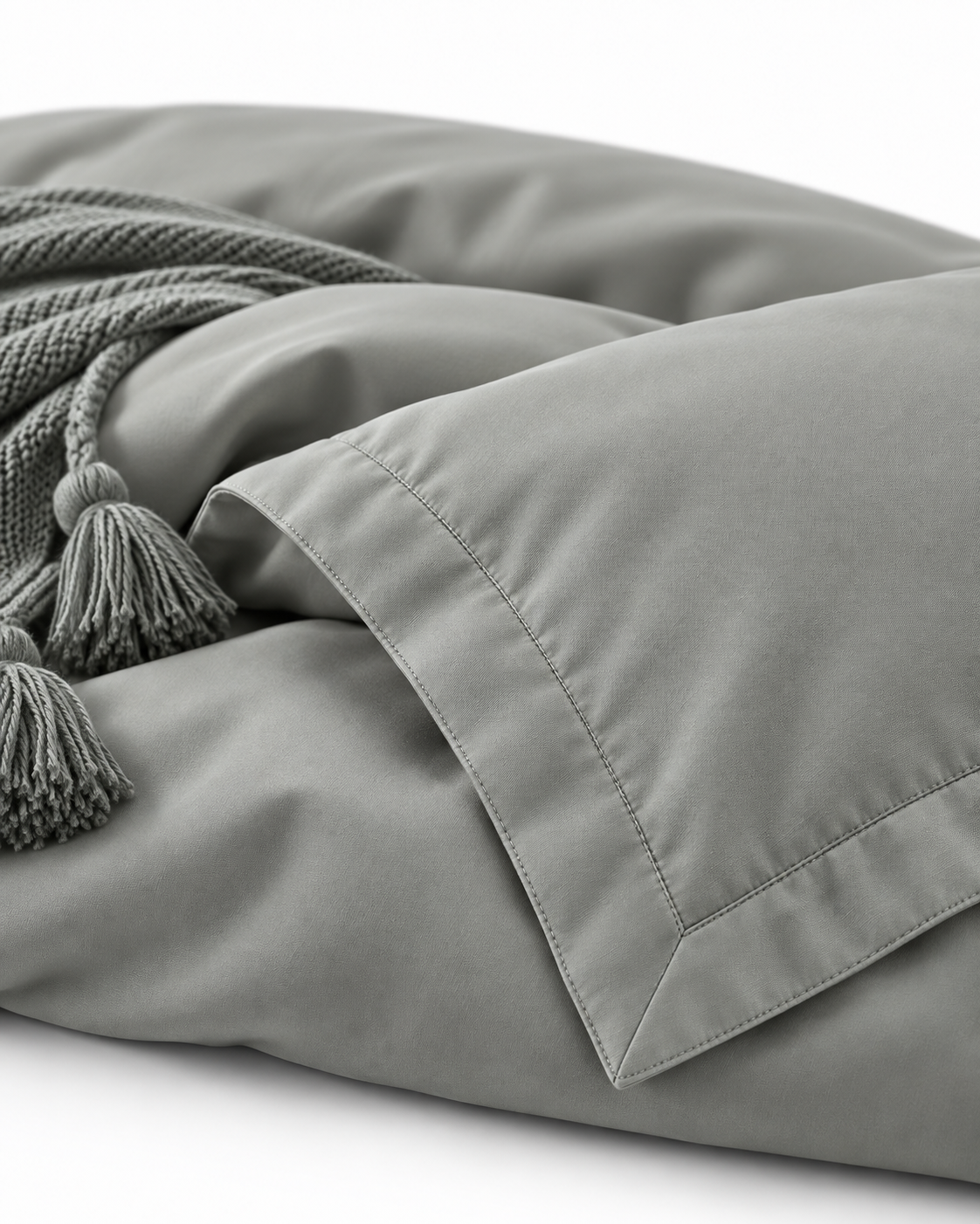 400TC 100% Premium Egyptian Cotton Duvet Cover & Fitted Sheet Set Pillowcases All Sizes Silver