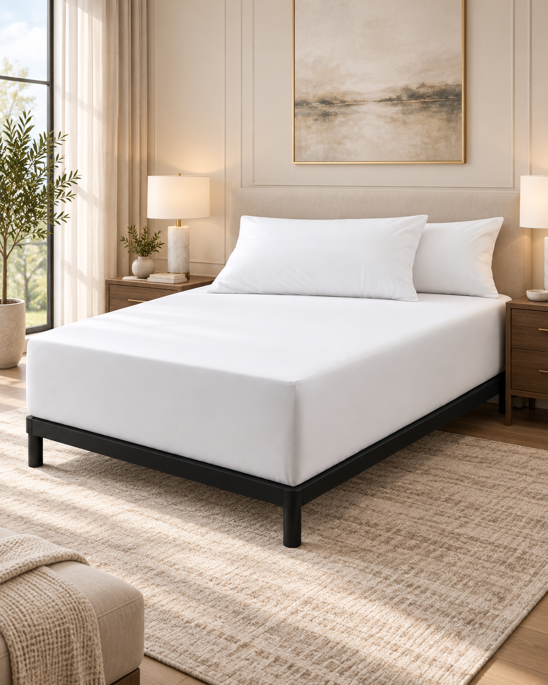 Coral Fleece Waterproof Fitted Mattress Protector