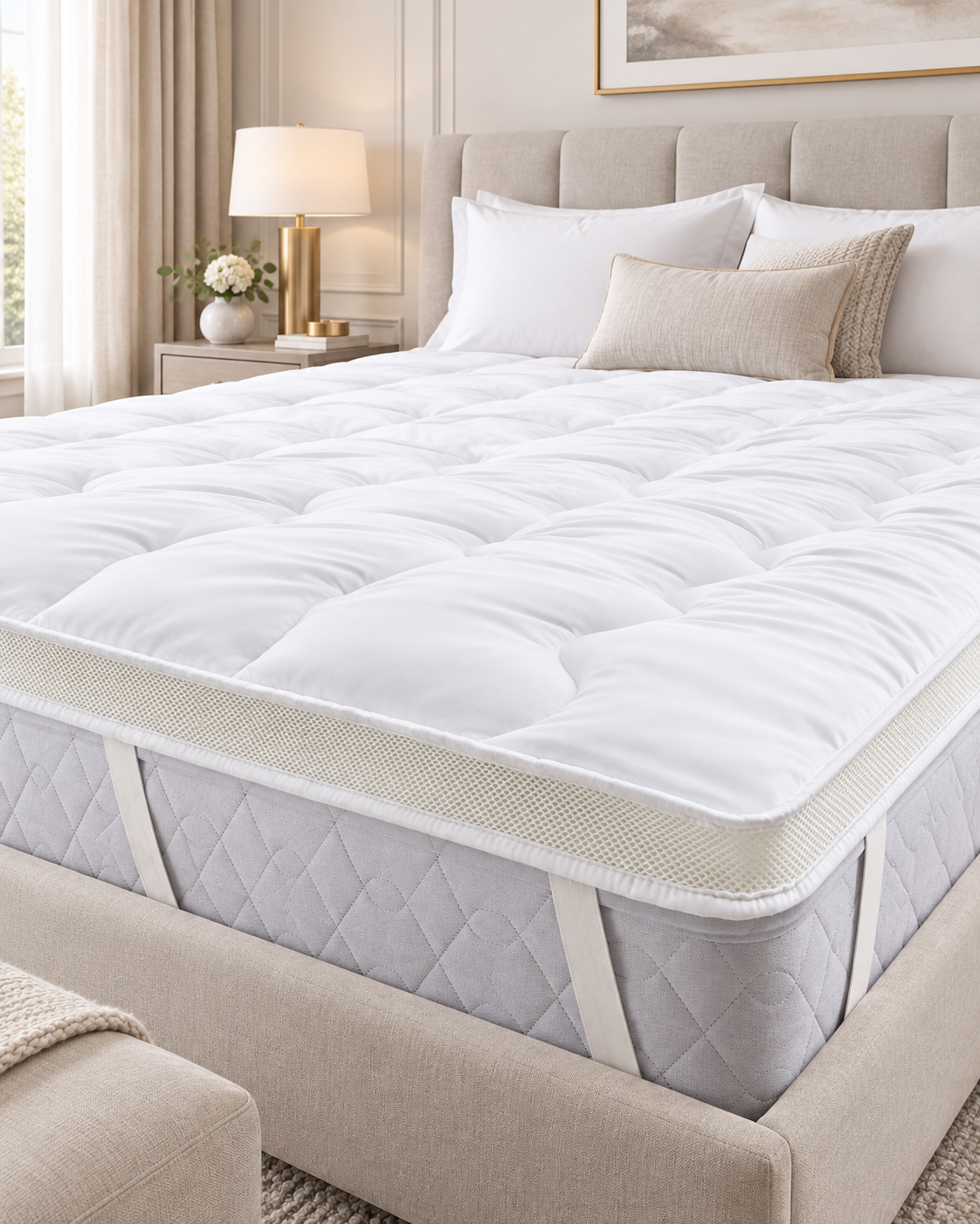 airmax bamboo mattress topper 1000gsm king