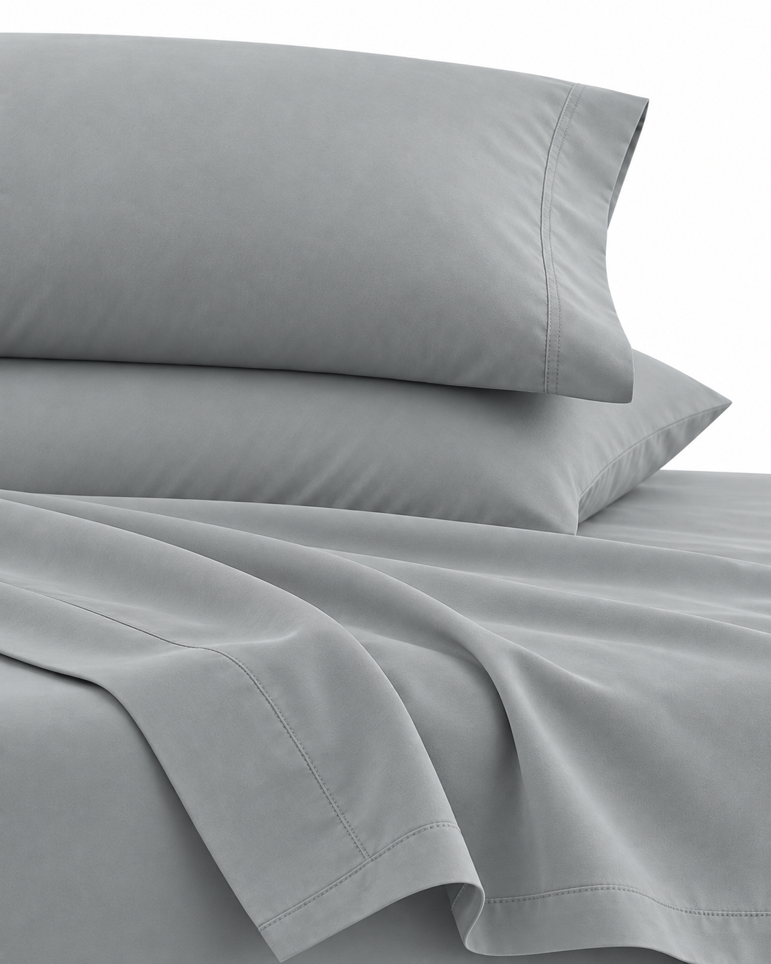ultra soft microfibre sheet set single silver