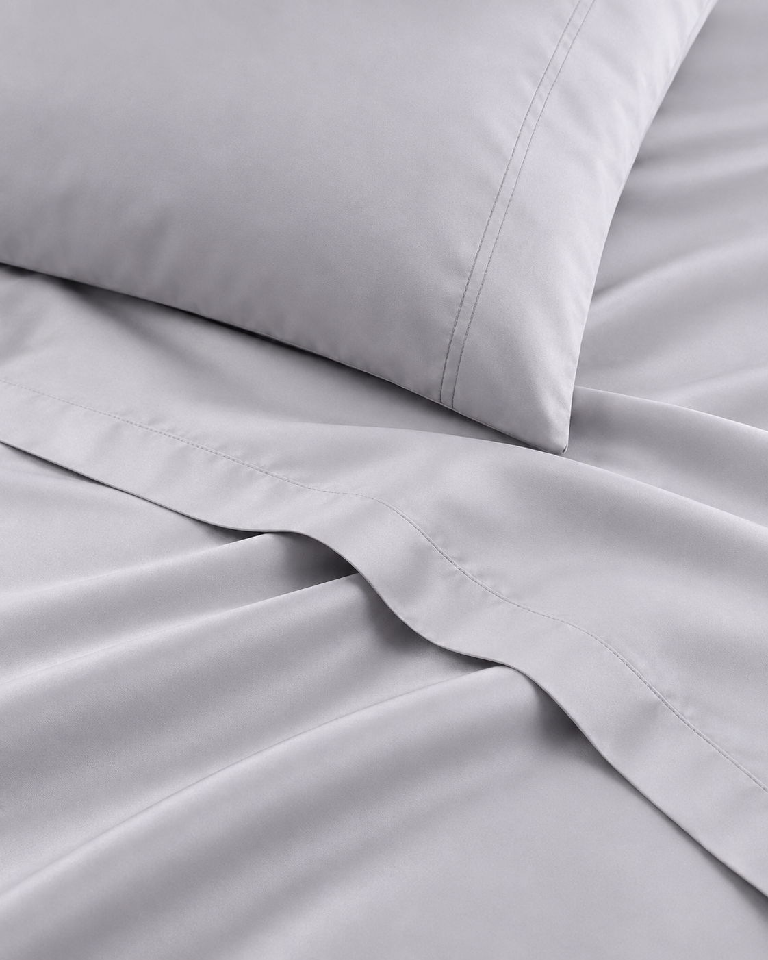 1200tc hotel quality cotton rich sheet set single silver