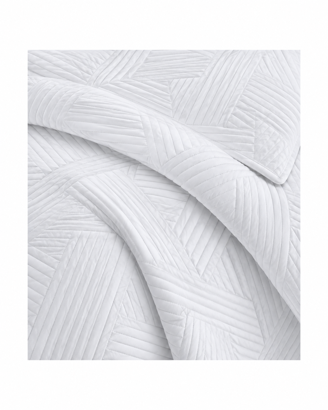 Home Fashion Geometry 3 PCS Soft Premium Bed Embossed Coverlet White