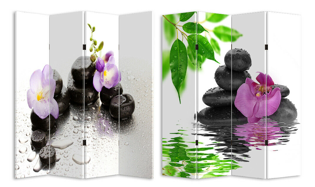 4 Panels Room Divider Canvas Screen Peace HW02876