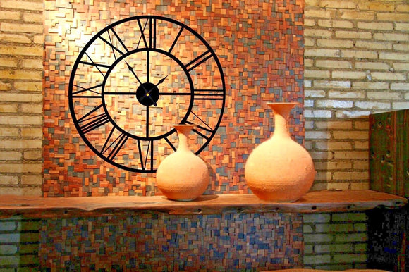 Metal Clock Large Clock Black