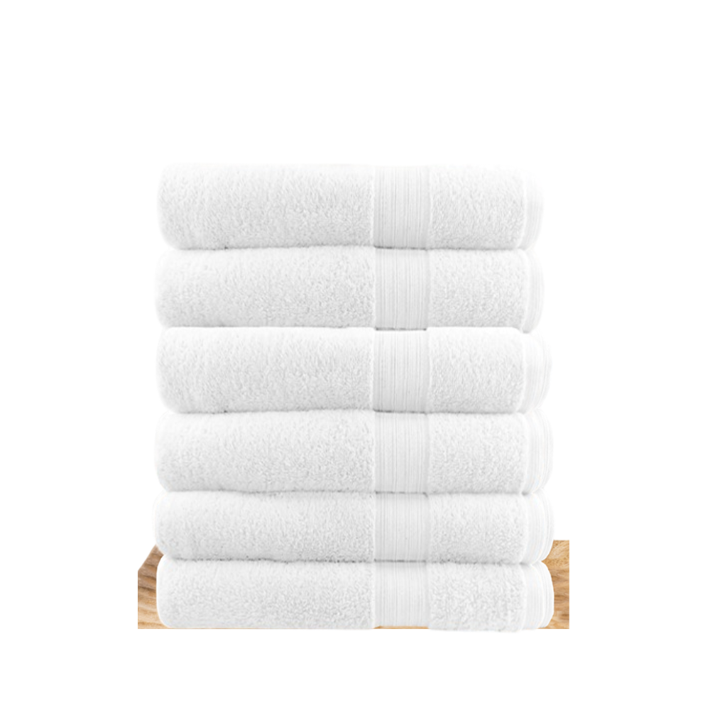 Softouch 6 Piece Ultra Light 500GSM Soft Cotton Face Washers in White
