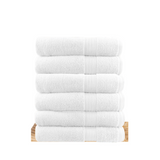 Softouch 6 Piece Ultra Light 500GSM Soft Cotton Face Washers in White
