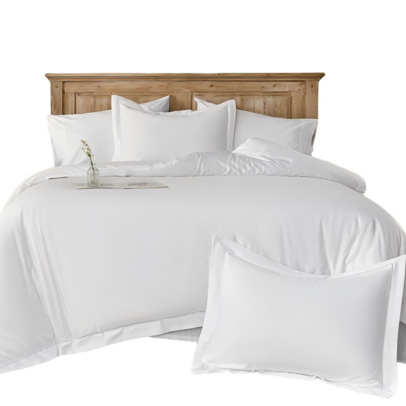 400TC 100% Premium Egyptian Cotton Duvet Cover & Fitted Sheet Set Pillowcases All Sizes