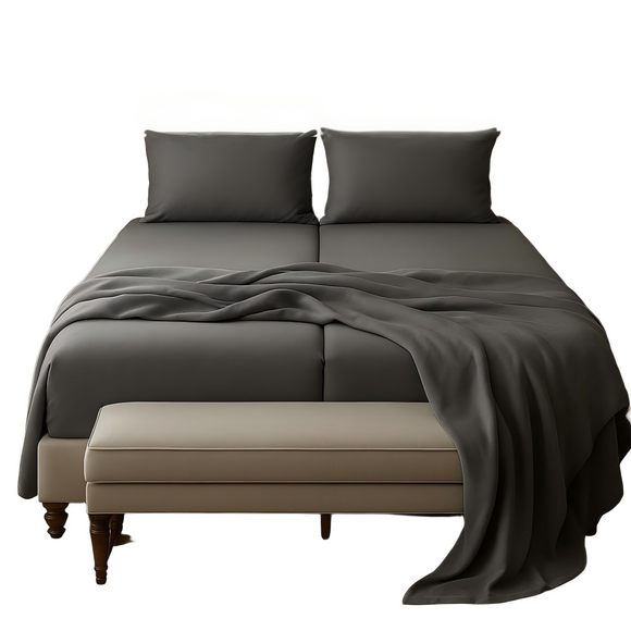 Comfort Split King Sheet Set  Wrinkle Free Microfiber, Dual Fitted Sheets