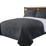 Home Fashion Geometry 3 PCS Soft Premium Bed Embossed Coverlet