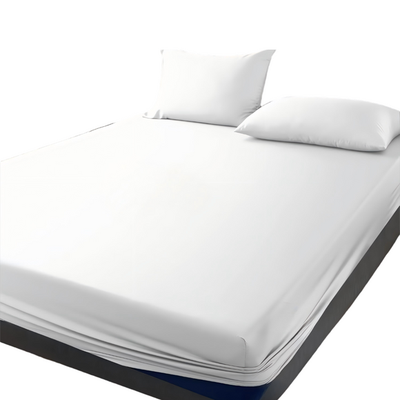 400 Thread Count Bamboo Cotton 1 Fitted Sheet with  Pillowcase(s)