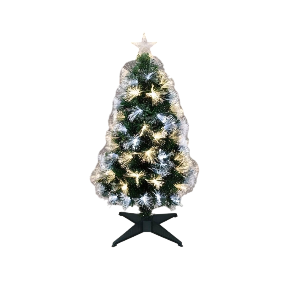 90cm Large RGB Fibre Optic Christmas Tree 8 Lighting Modes Memory Function Battery USB Powered for Home Party Decor