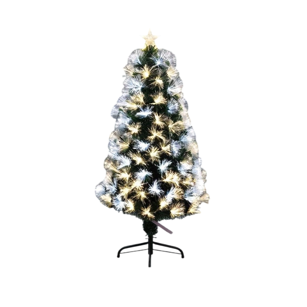 120cm Large Fibre Optic Christmas Tree with Lights 8 Lighting Modes Memory Function Battery USB Powered for Home Decor