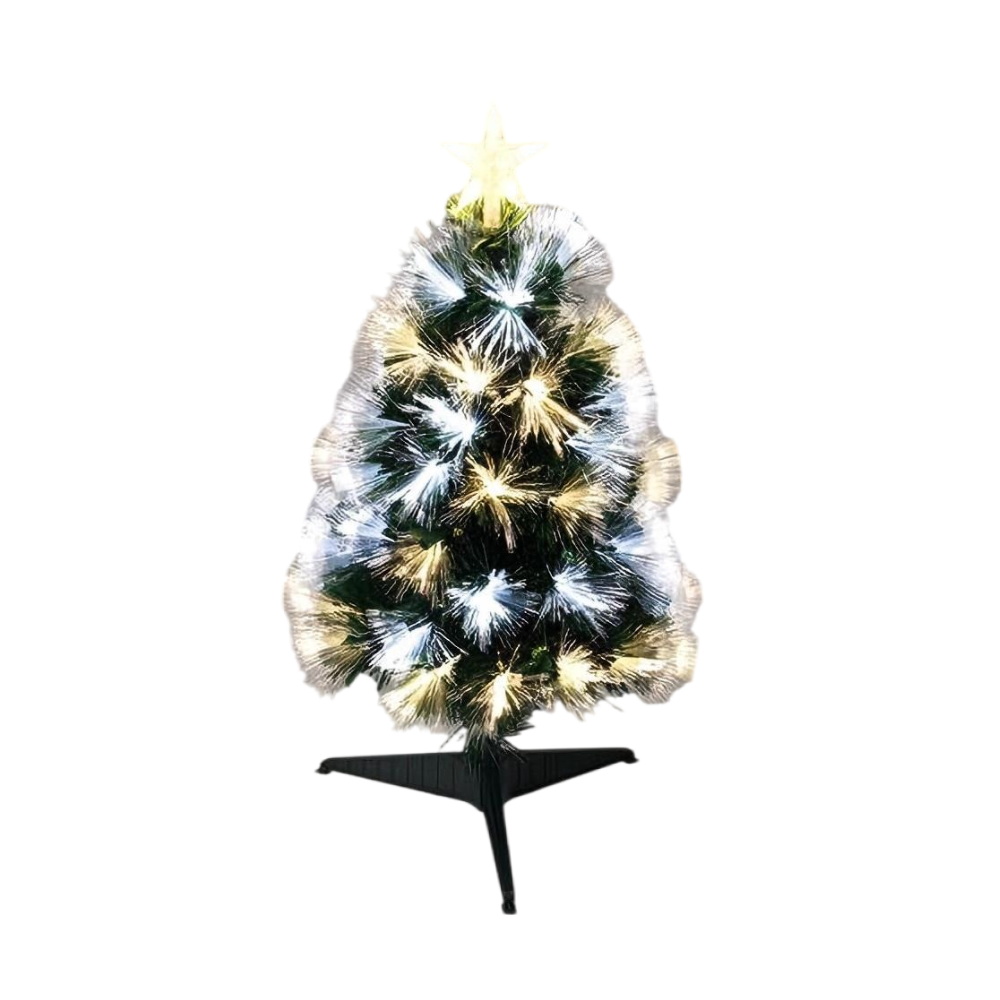 60cm Colourful Fibre Optic Christmas Tree RGB 8 Lighting Modes Memory Function Battery USB Powered for Home Party Decor